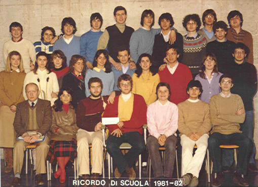Foto ufficiale della 5^G - Marzo 1982